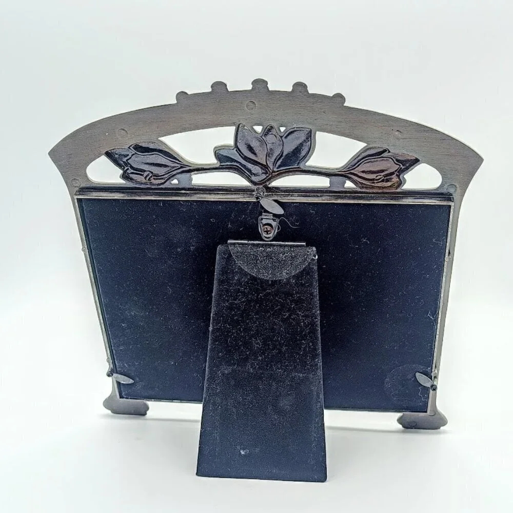 Vintage Weston Gallery Antique Floral Pewter Picture Frame